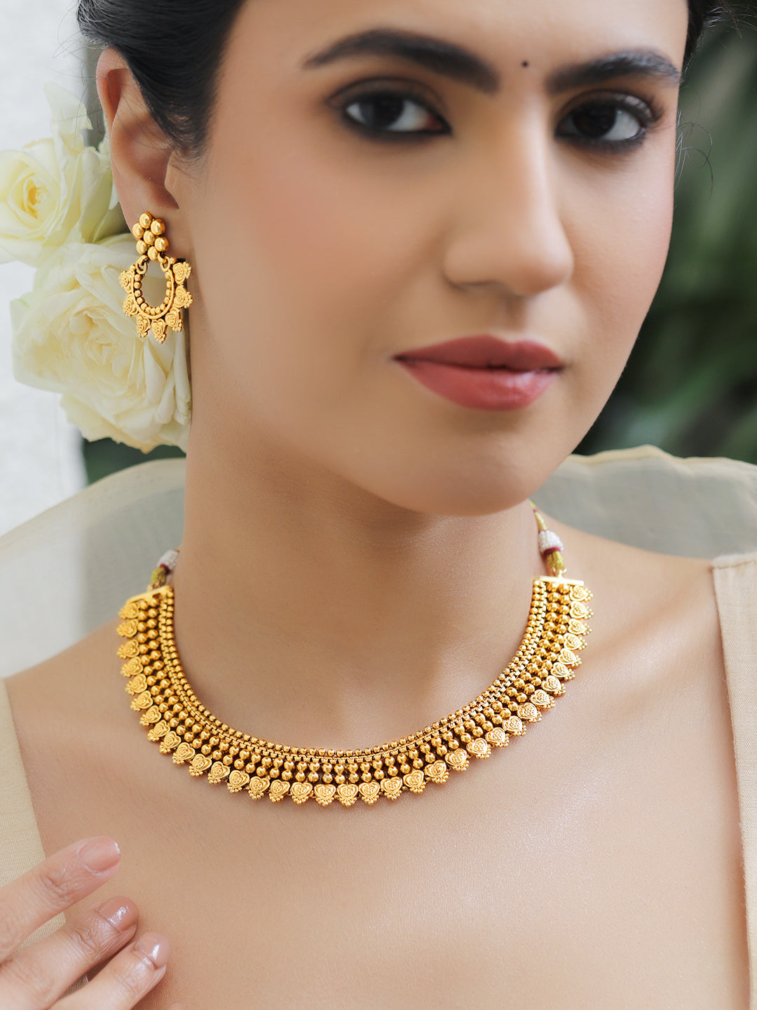 Vintage Charm Golden Necklace Set フリーサイズ