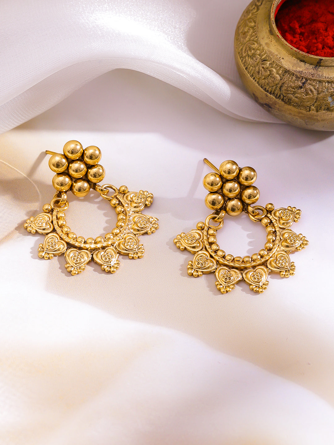 Vintage Charm Golden Necklace Set フリーサイズ