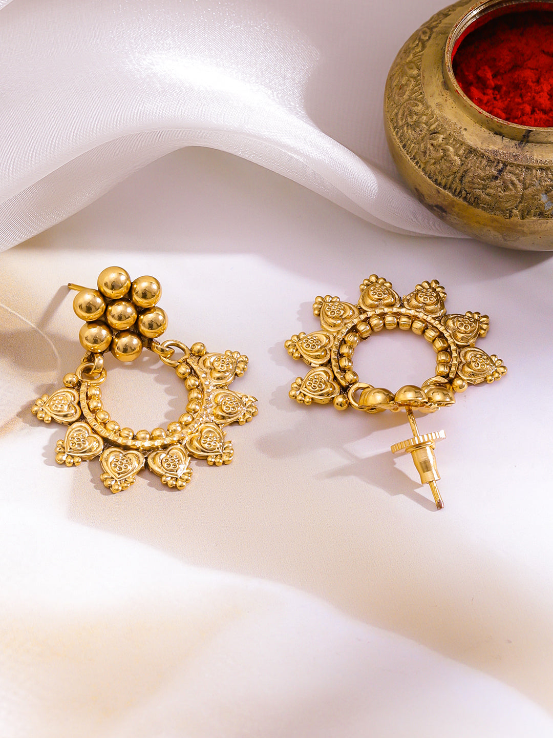 Vintage Charm Golden Necklace Set フリーサイズ