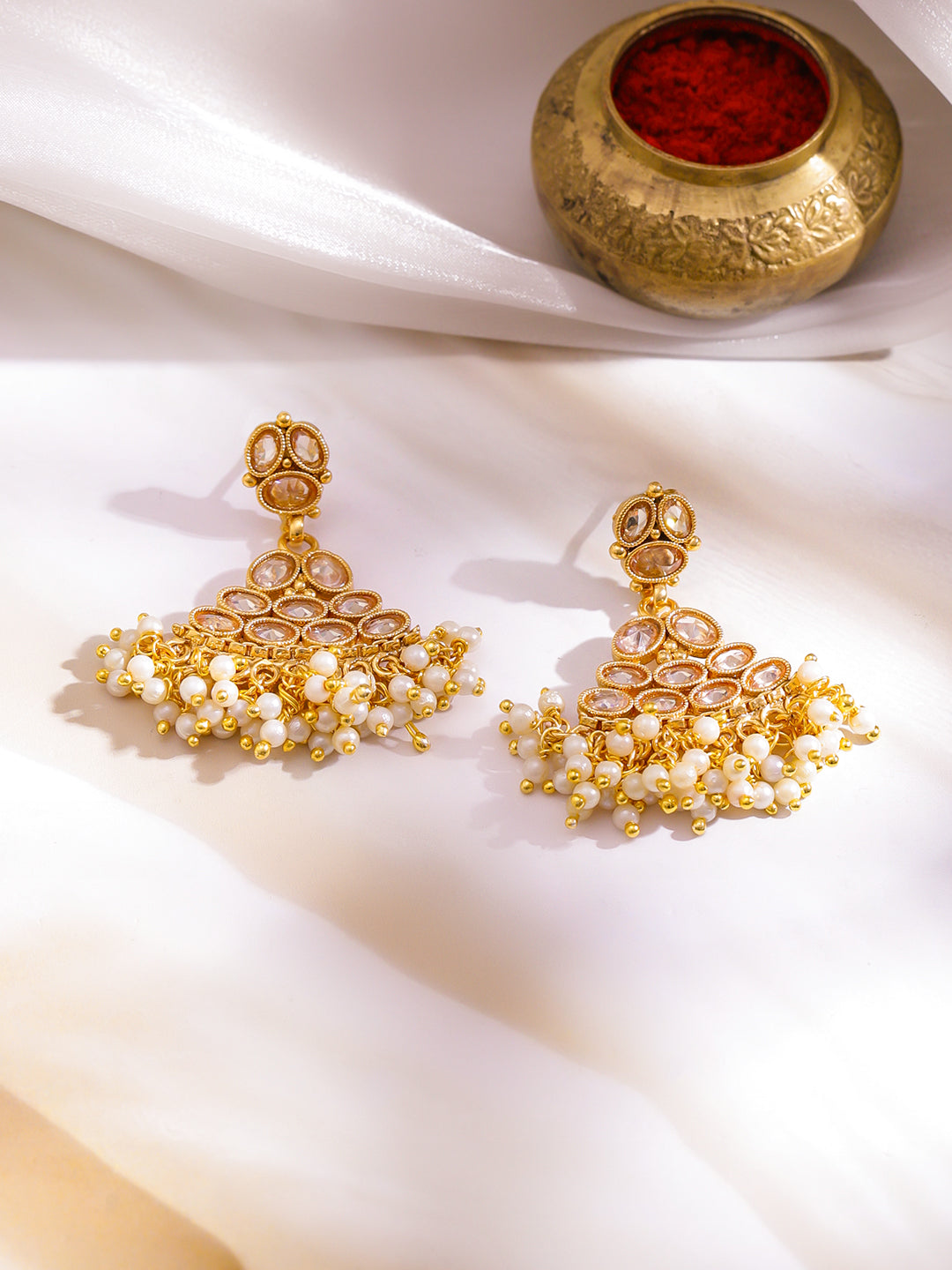 Pearl Rhythm Golden Necklace Set フリーサイズ