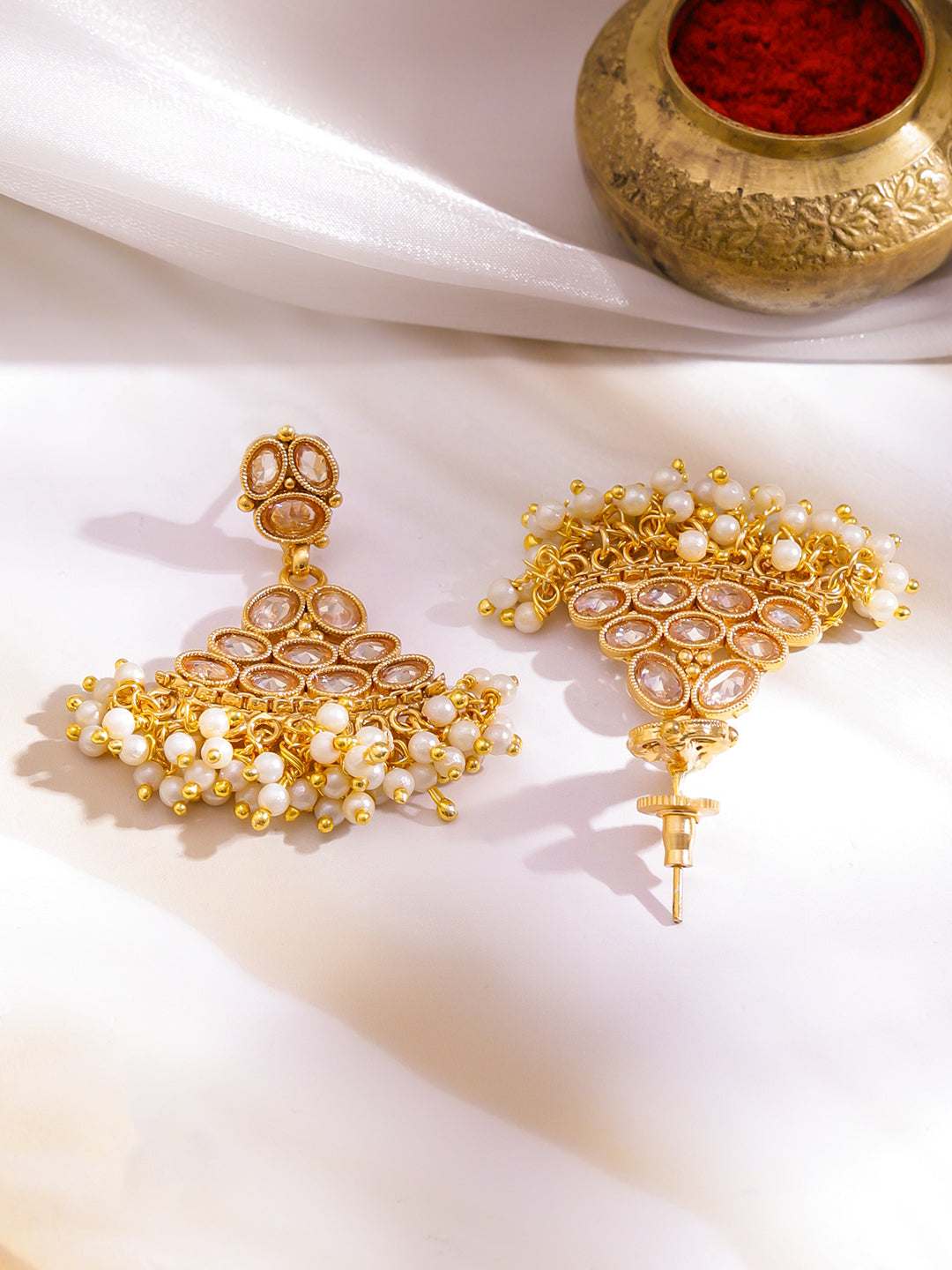 Pearl Rhythm Golden Necklace Set フリーサイズ