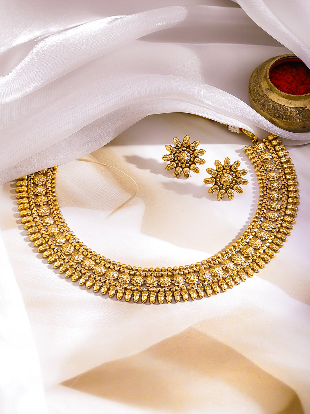 Empress Glow Golden Necklace Set フリーサイズ
