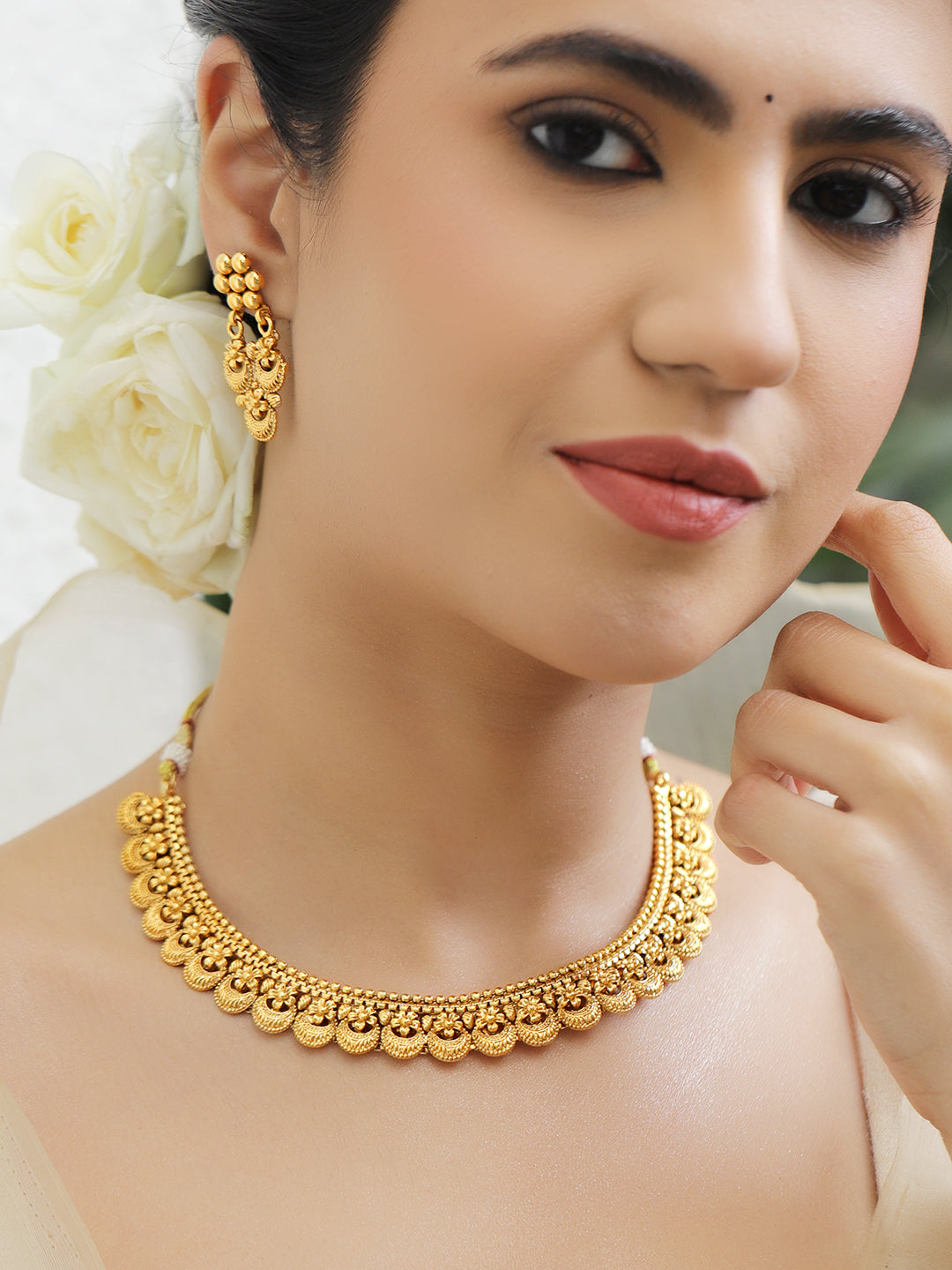 Gold Toned Necklace Set フリーサイズ