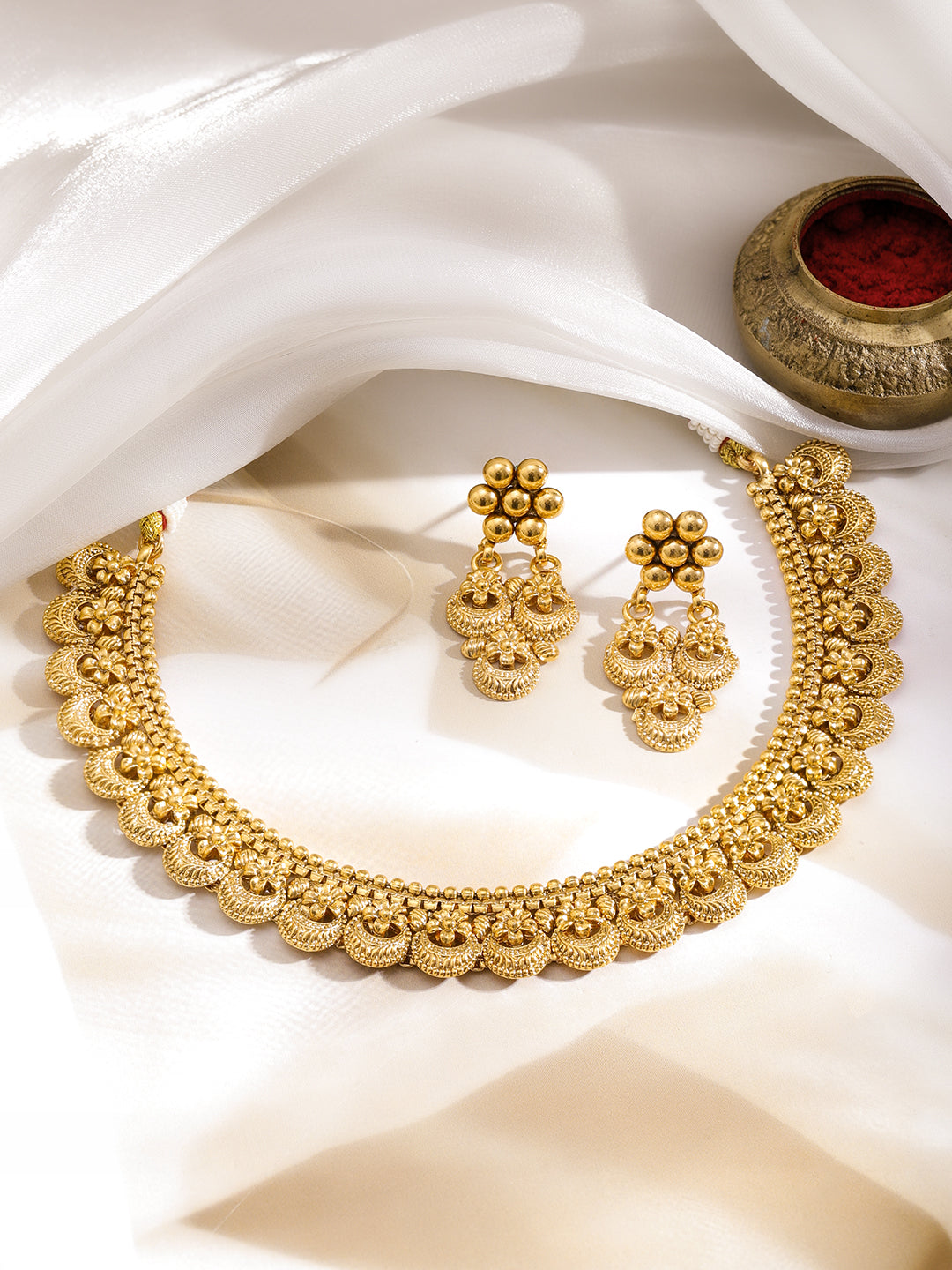 Gold Toned Necklace Set フリーサイズ