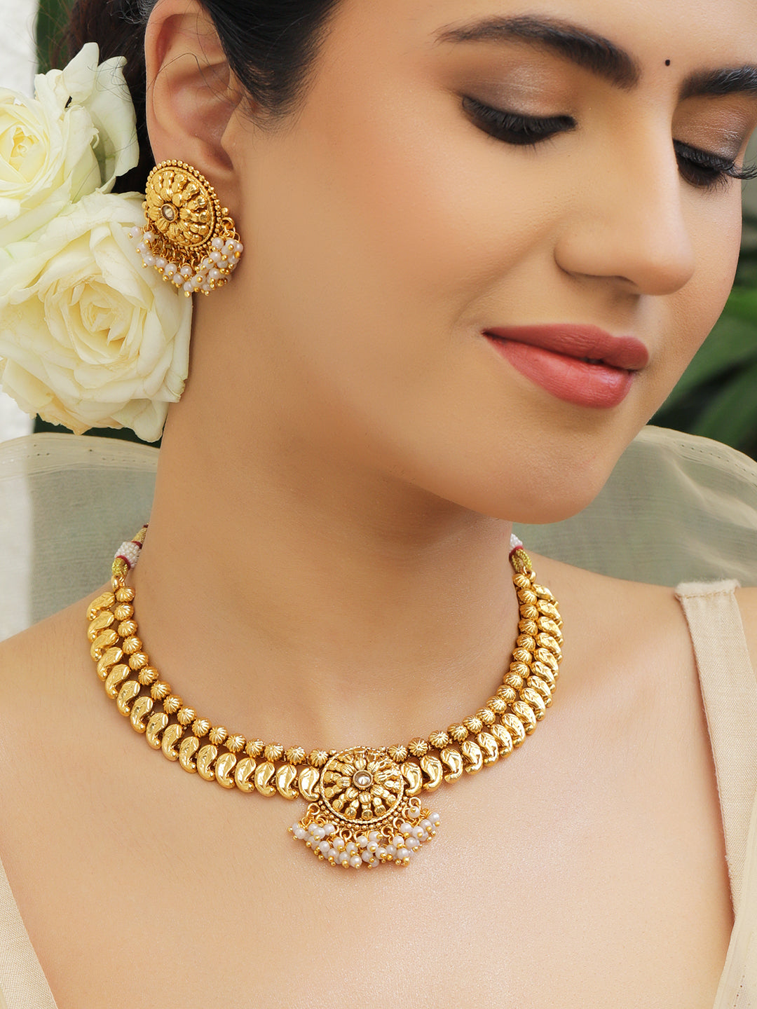 Golden Blossom Heritage Necklace Set フリーサイズ