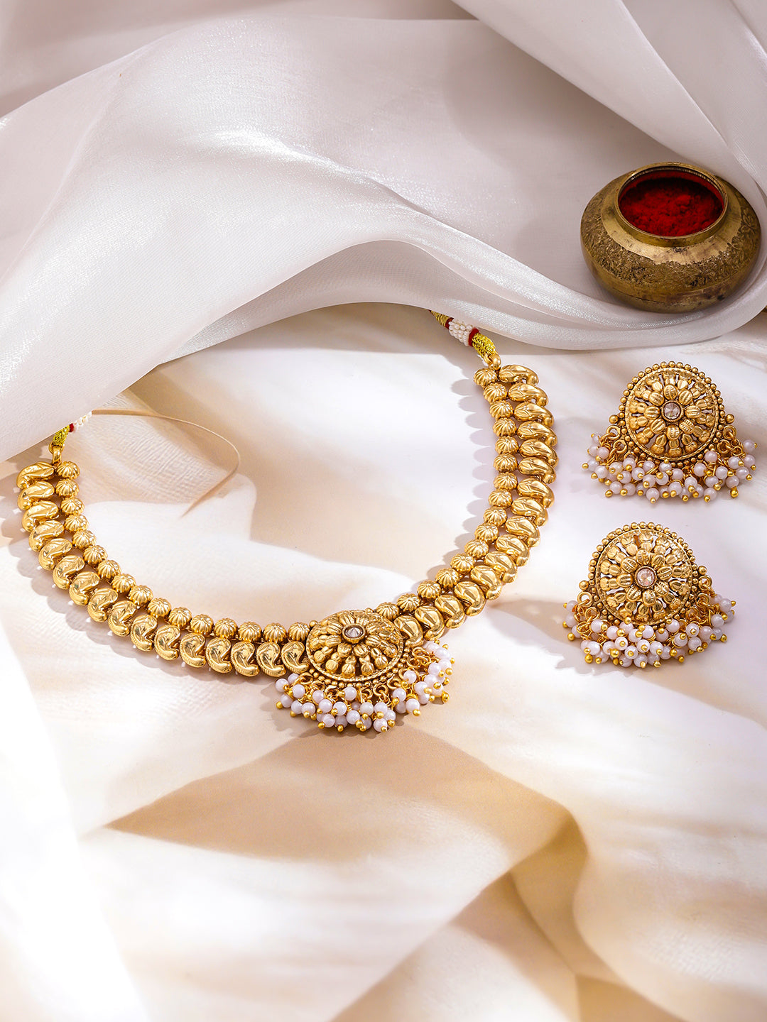 Golden Blossom Heritage Necklace Set フリーサイズ
