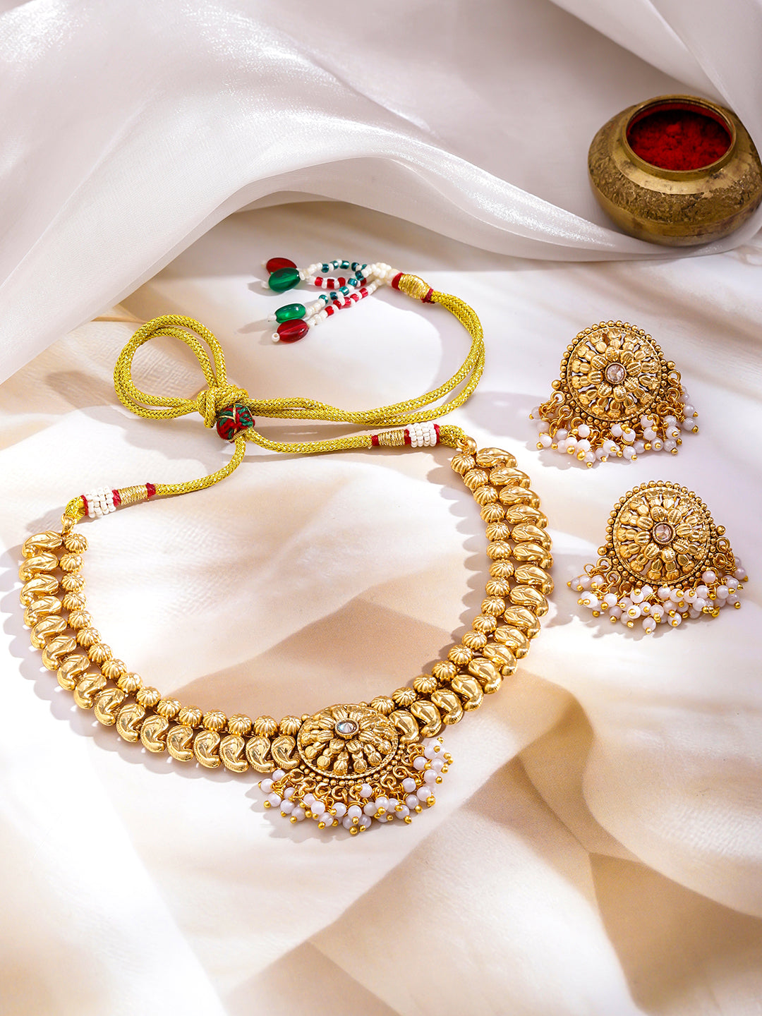 Golden Blossom Heritage Necklace Set フリーサイズ