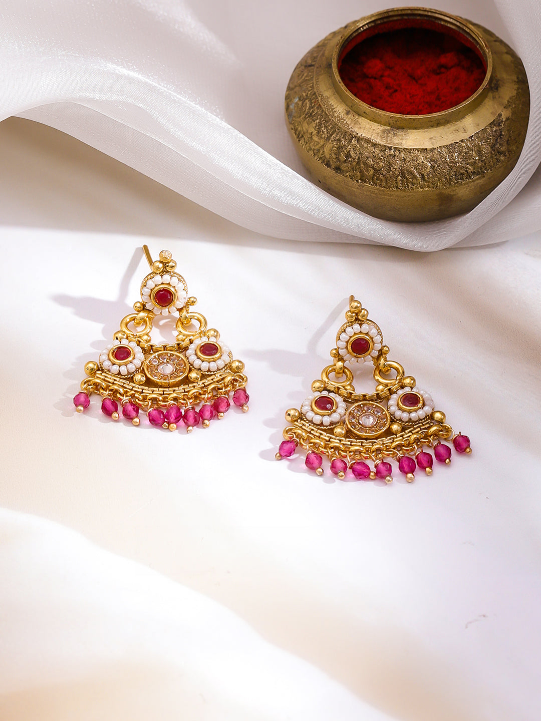 Pink Radiance Festive Necklace Set フリーサイズ