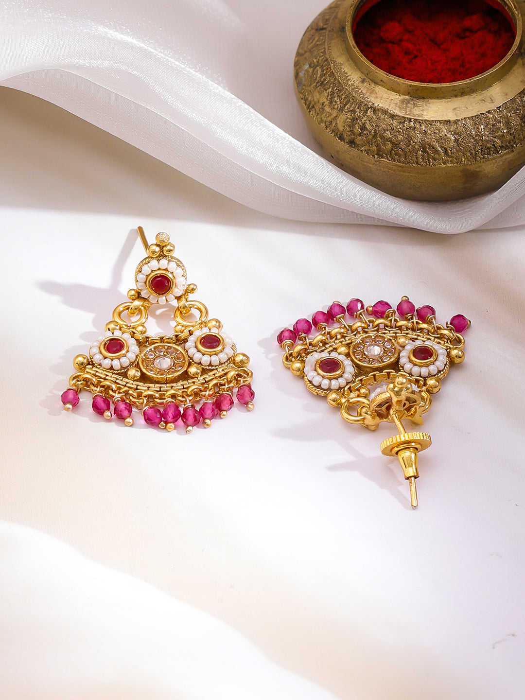 Pink Radiance Festive Necklace Set フリーサイズ