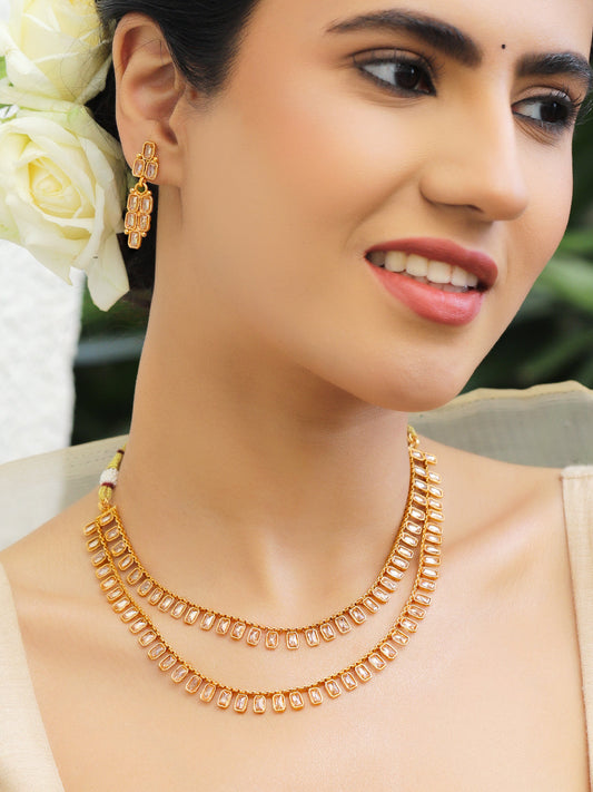 Layered Heritage Glam Kundan Set フリーサイズ