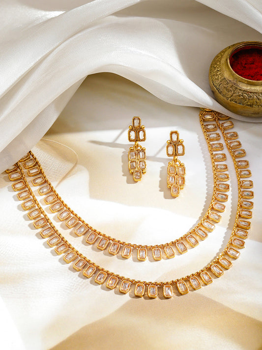 Layered Heritage Glam Kundan Set フリーサイズ
