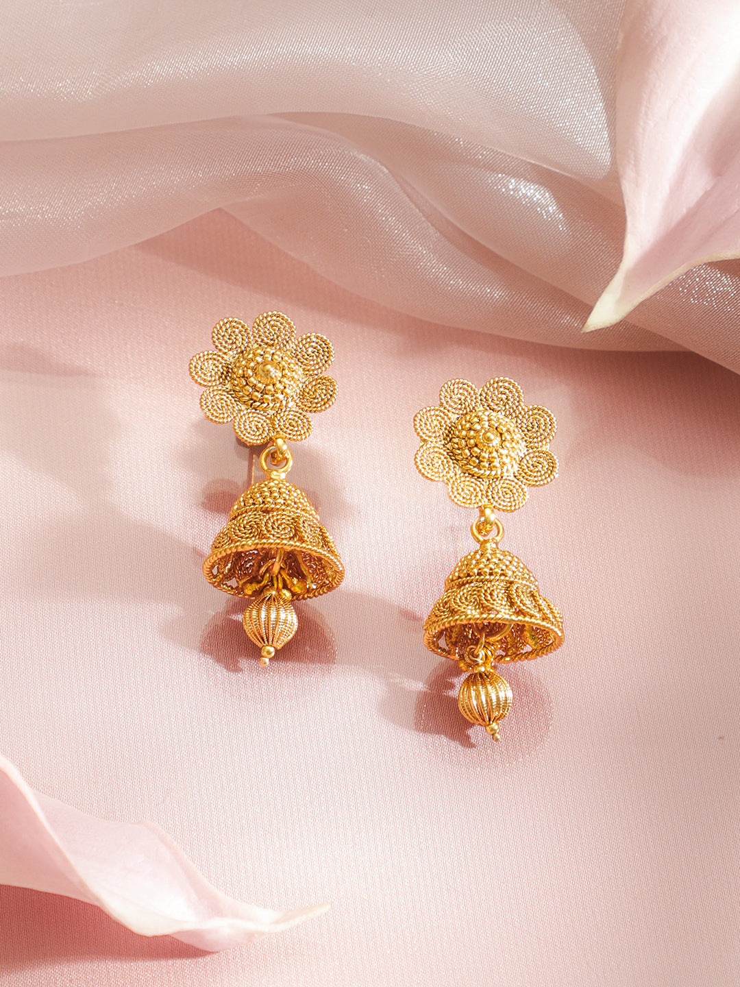 Gold Toned Long Necklace Set フリーサイズ