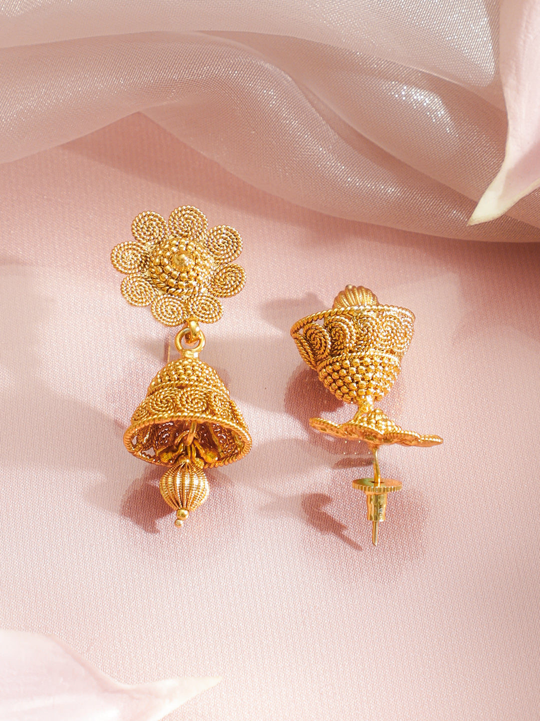Gold Toned Long Necklace Set フリーサイズ