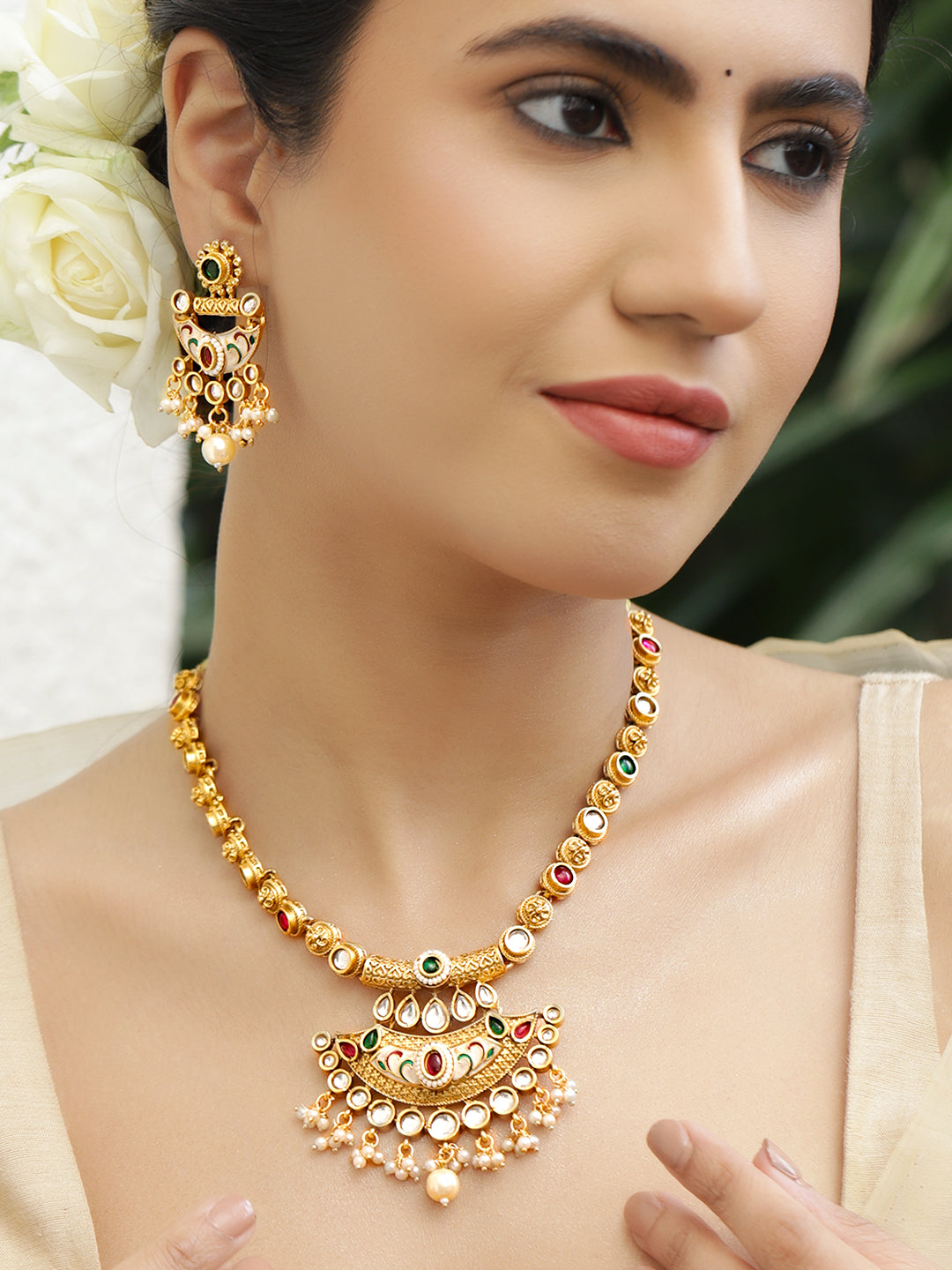 Queen’s Blush in Gold Necklace Set フリーサイズ