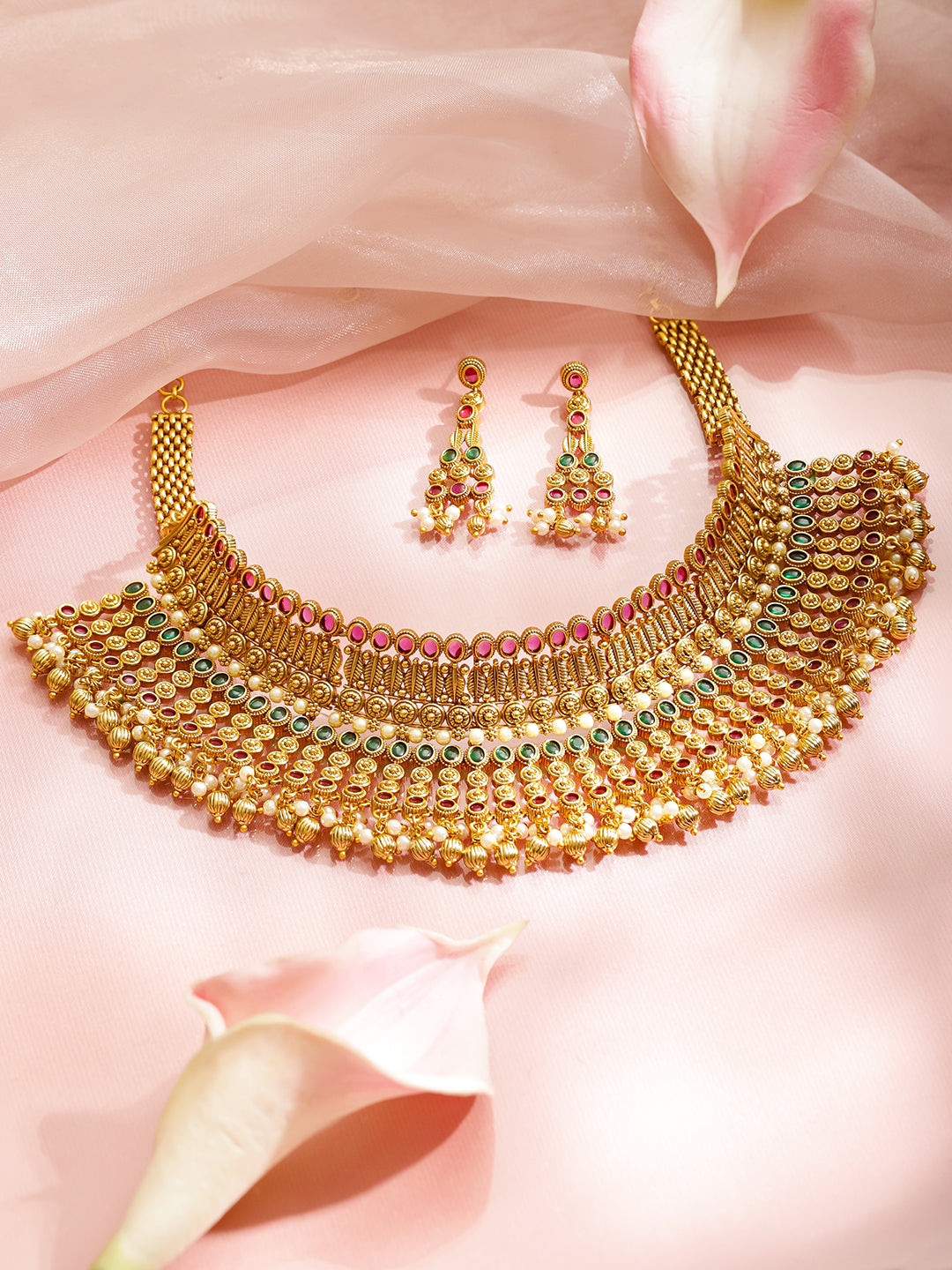 Golden Magic Pink & Green Choker Set フリーサイズ