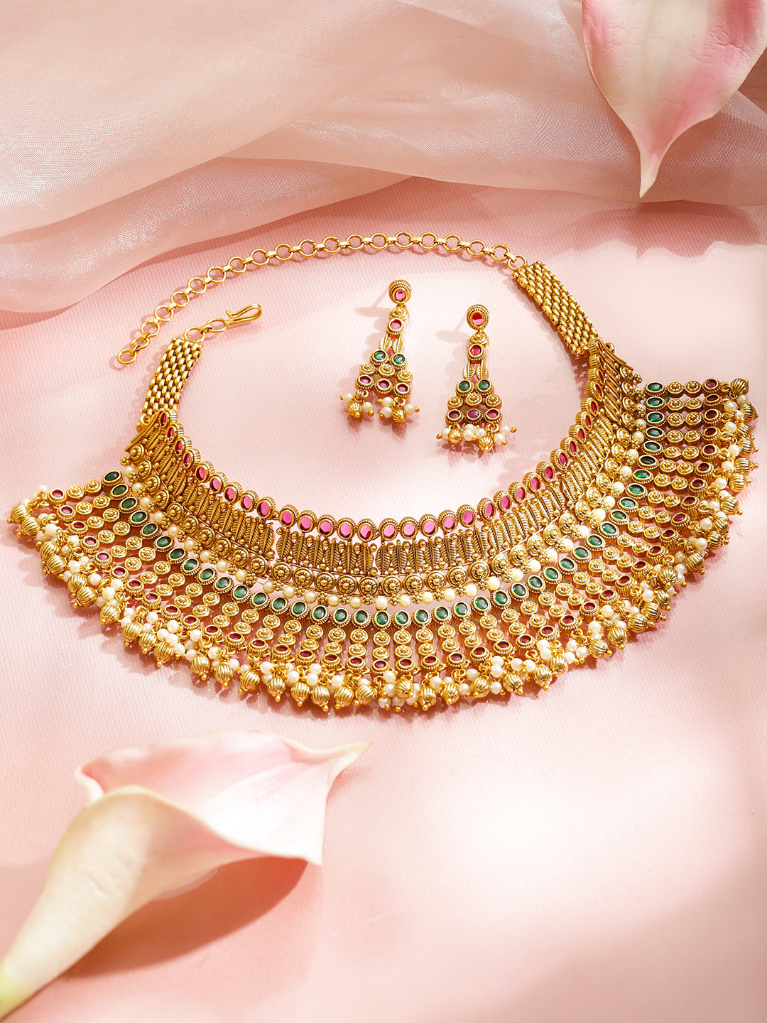 Golden Magic Pink & Green Choker Set フリーサイズ