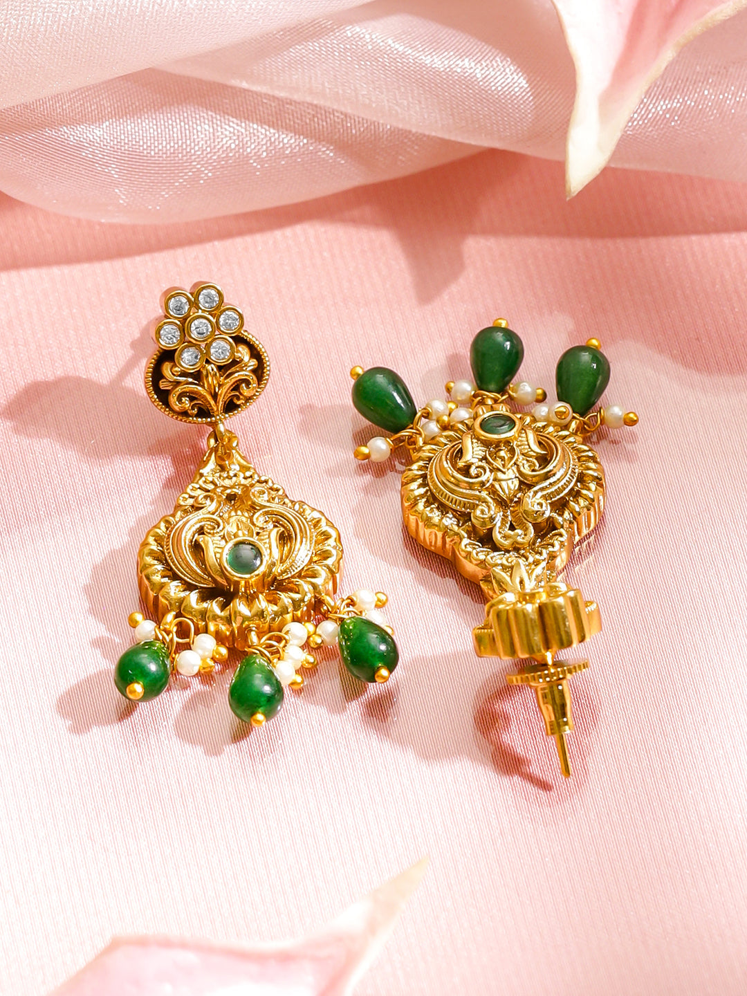 Celestial Green Golden Necklace Set フリーサイズ