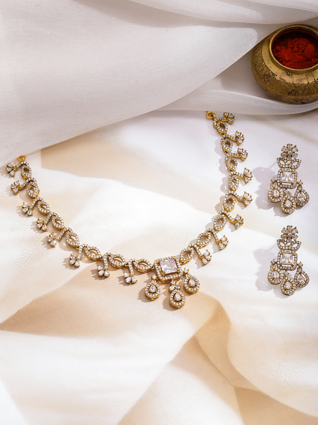 Golden -Moon Sparkle Necklace Set フリーサイズ
