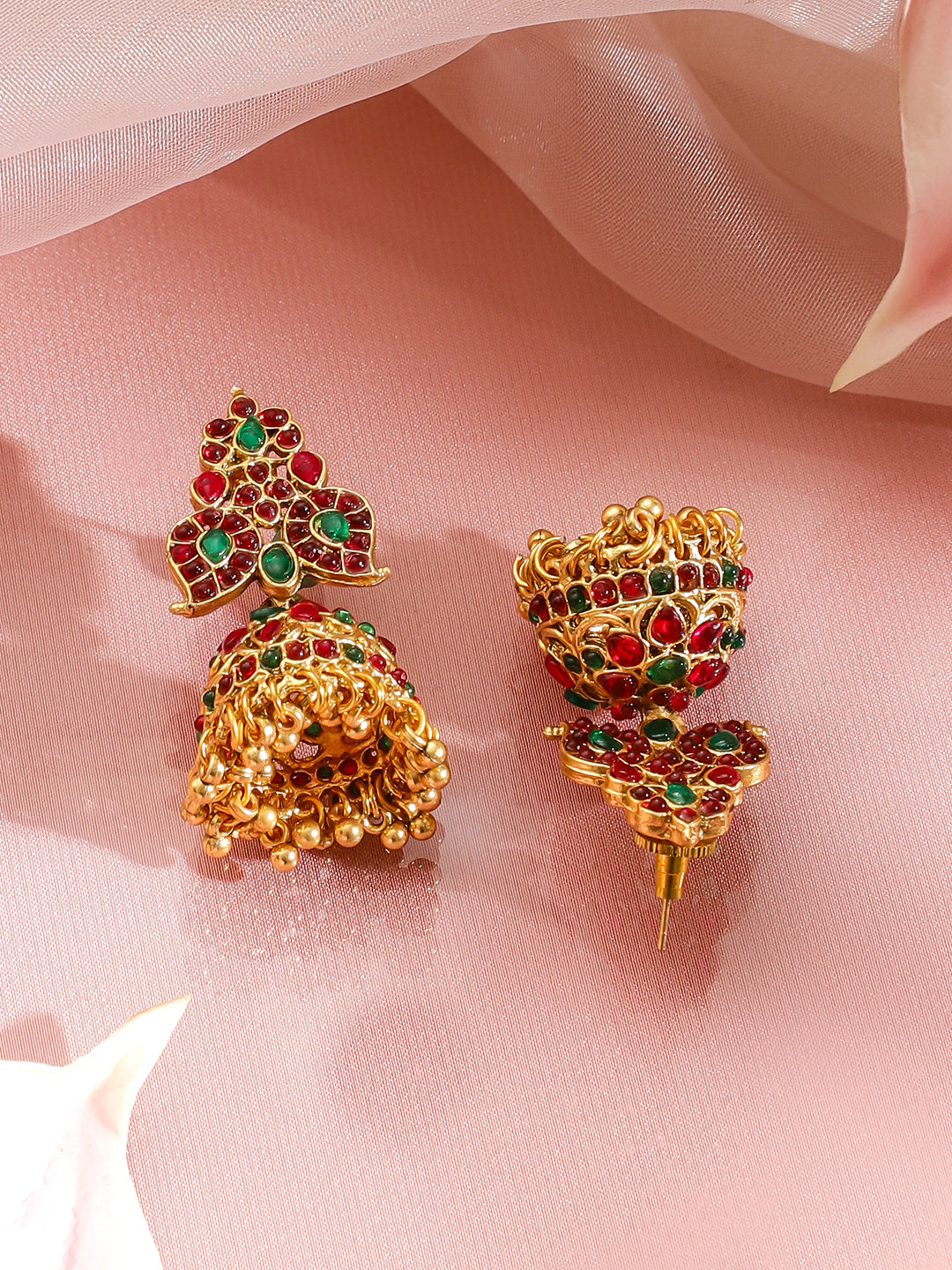 Pink-Green Glow Golden Necklace Set フリーサイズ