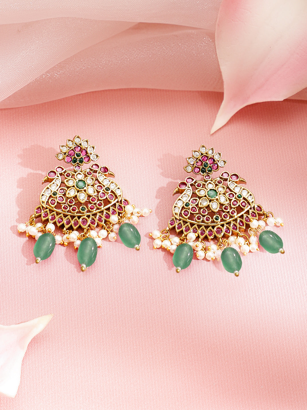 Garden Aura Pink & Green Necklace Set フリーサイズ