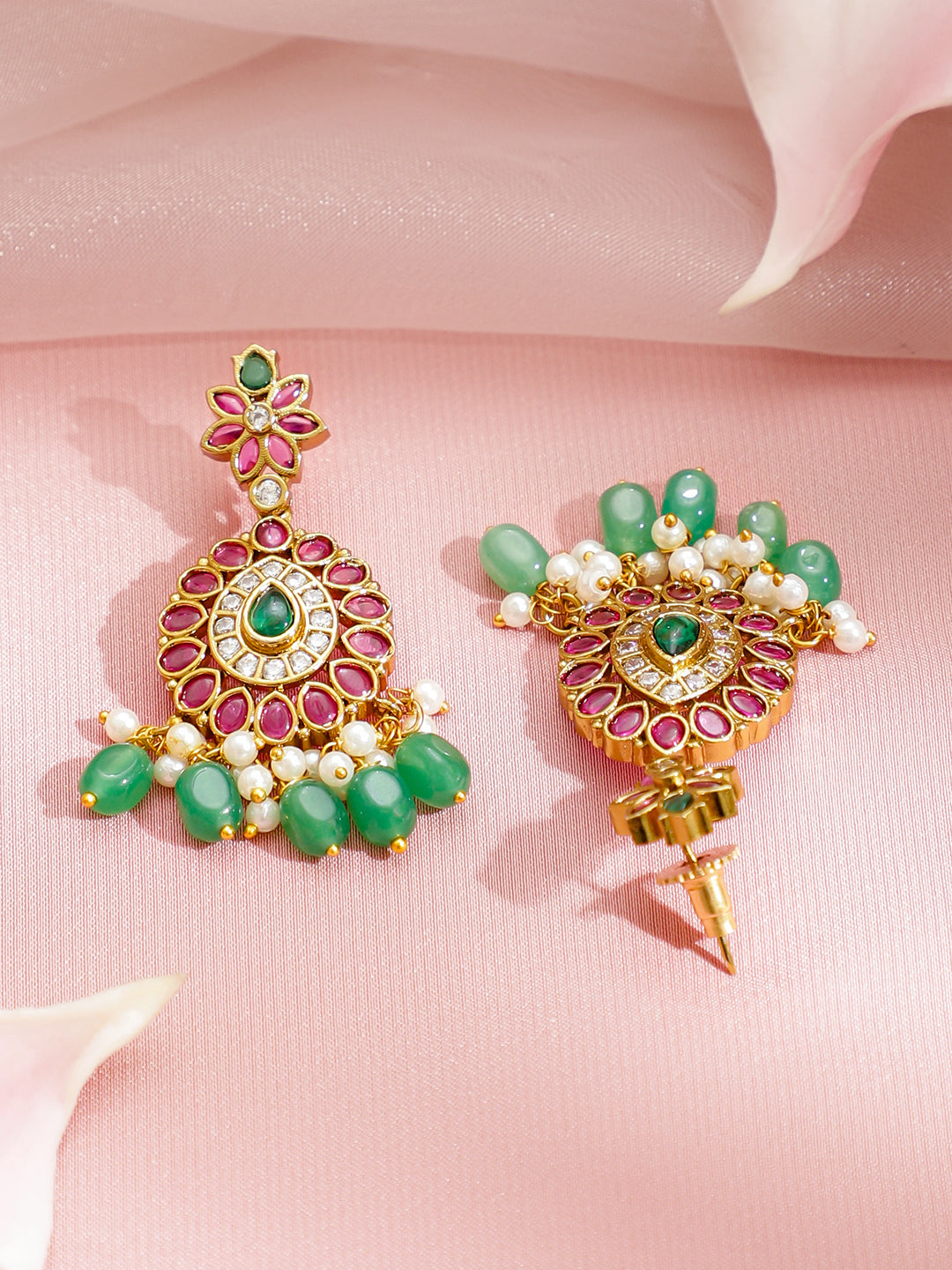 Rose-Emerald Shine Necklace Set フリーサイズ