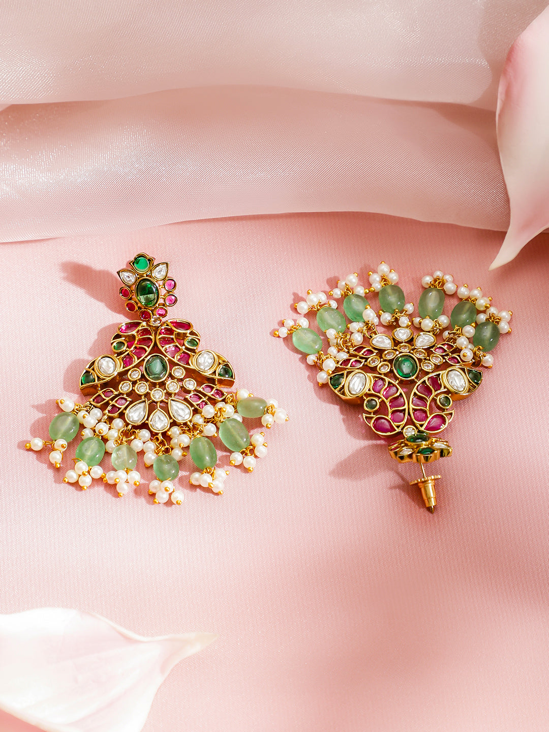 Blushing Emerald Statement Necklace Set フリーサイズ