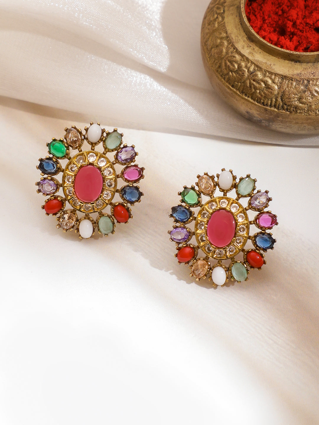 Radiant Bloom Multicolor Necklace Set フリーサイズ