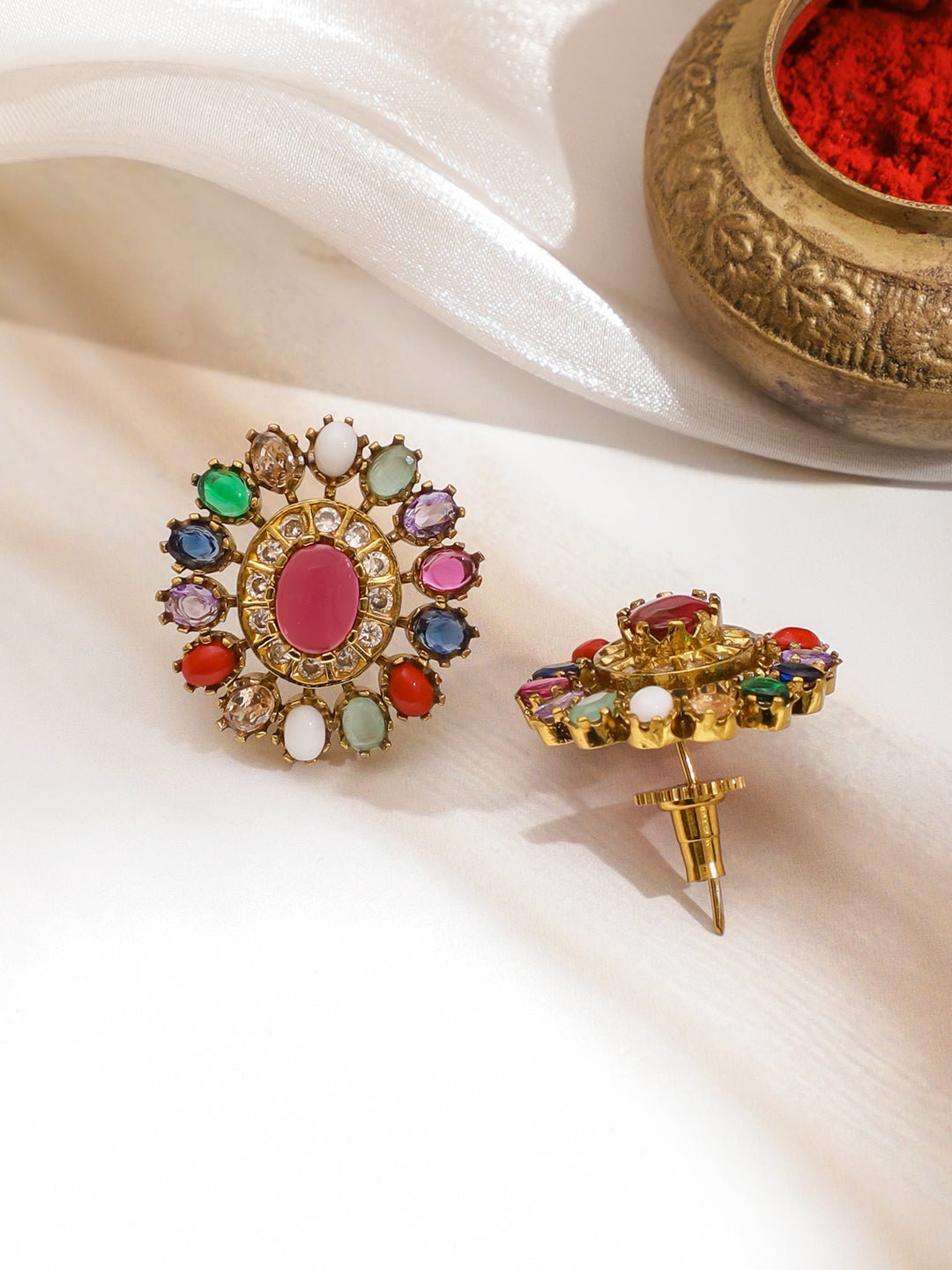 Radiant Bloom Multicolor Necklace Set フリーサイズ