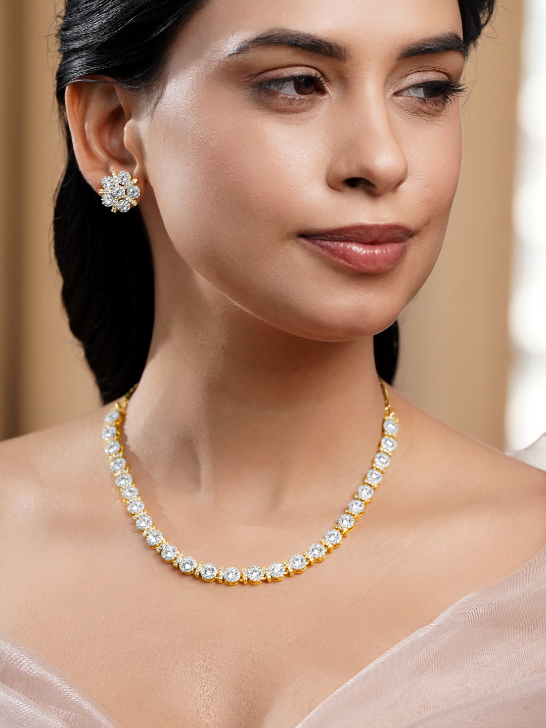 Luxe Diamond Glow Necklace Set フリーサイズ