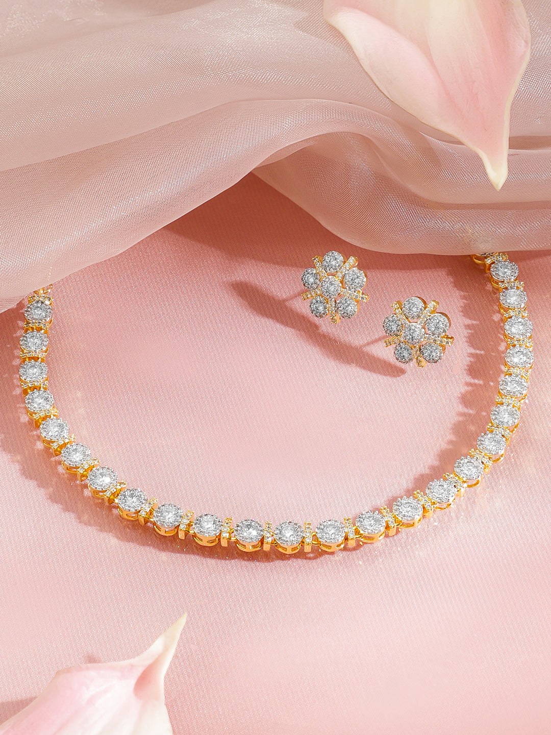 Luxe Diamond Glow Necklace Set フリーサイズ