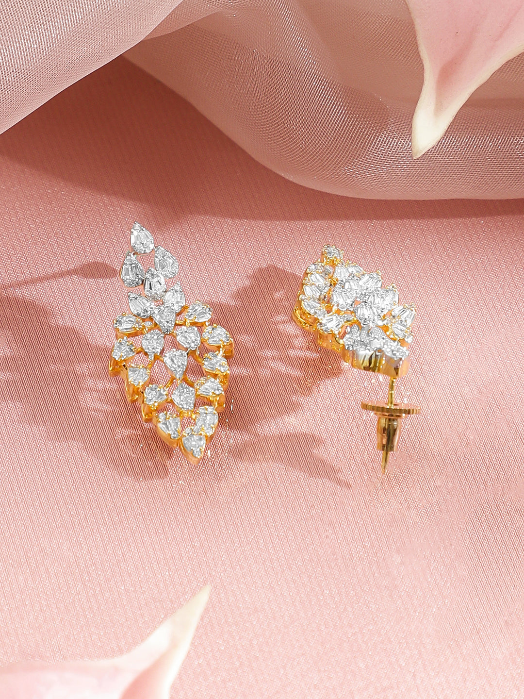 Celestial Sparkle CZ Cascade Necklace Set フリーサイズ