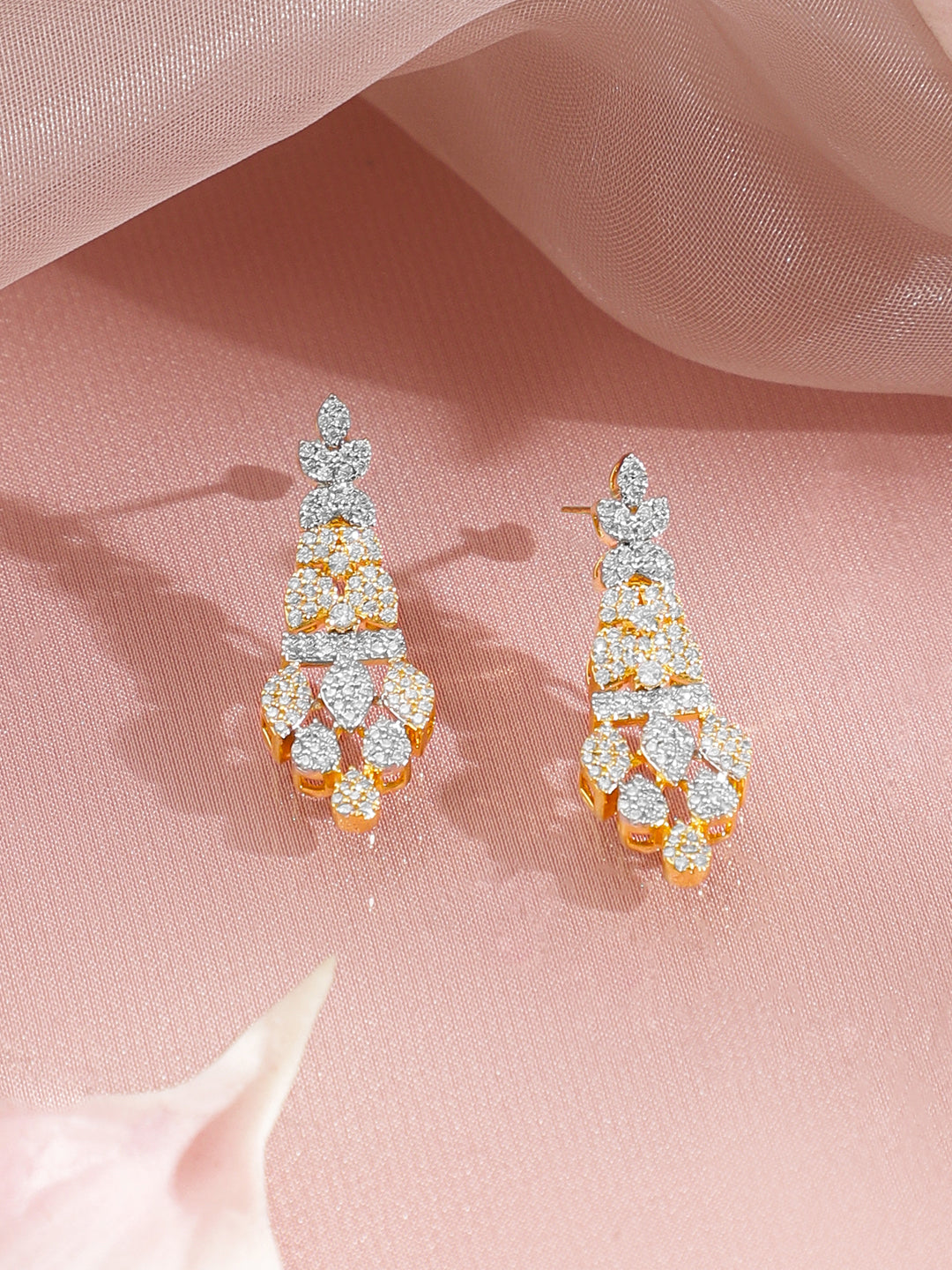 Classic Sparkle Cluster Drop Choker Set フリーサイズ