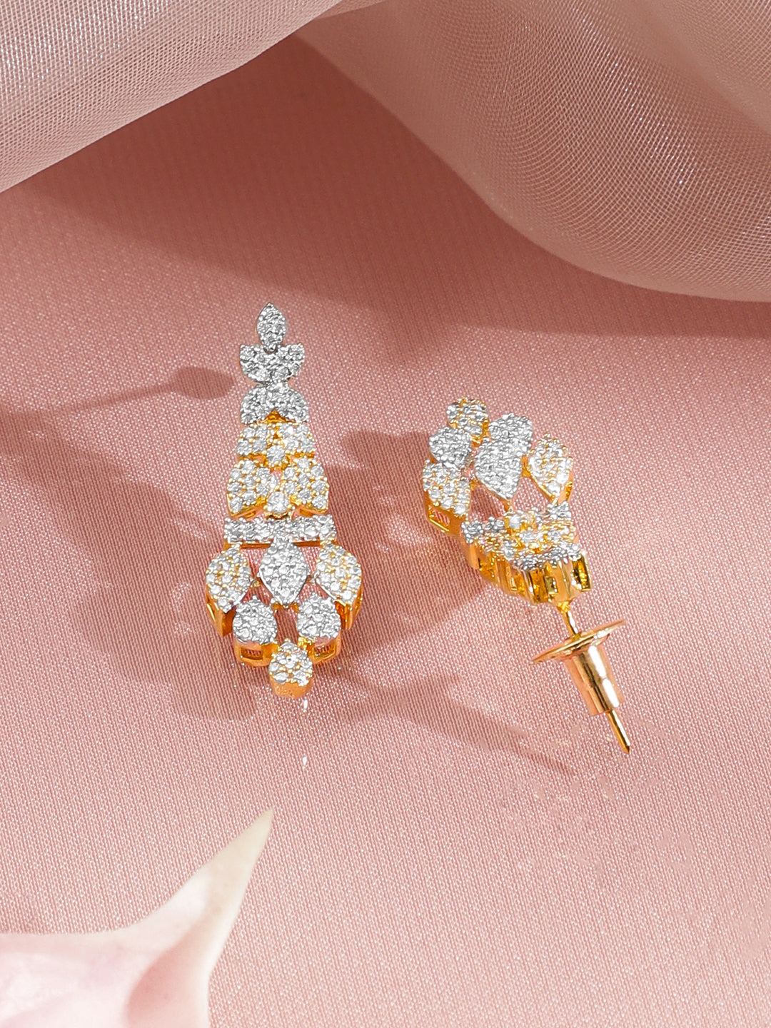 Classic Sparkle Cluster Drop Choker Set フリーサイズ