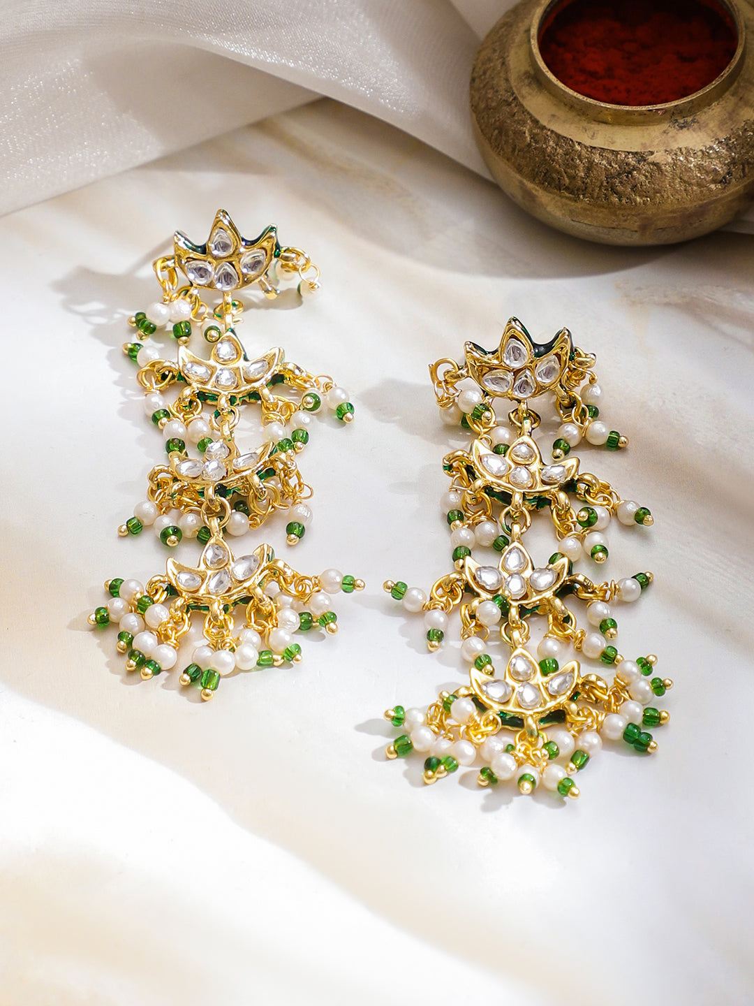 Royal Kundan Necklace Set フリーサイズ