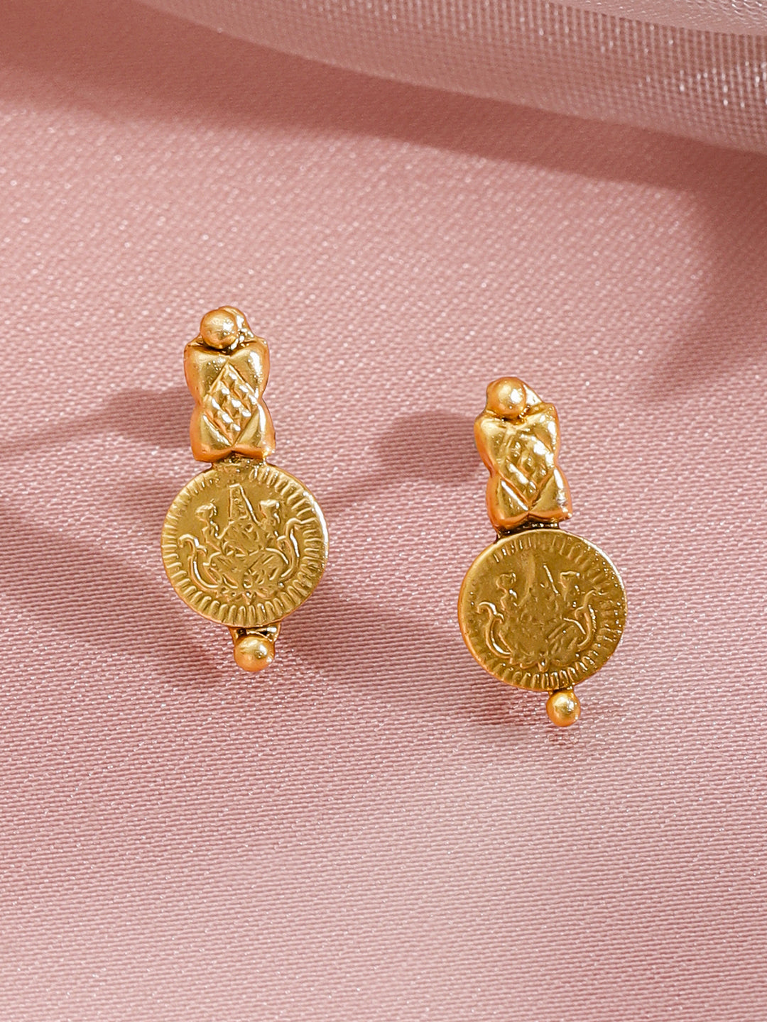 Layered Coin Motif Temple Choker Set フリーサイズ