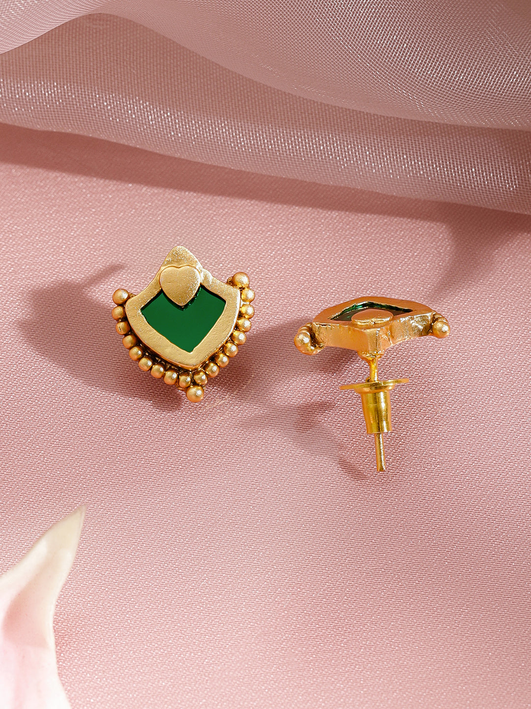 Shringar Glow Green Pink Necklace Set フリーサイズ