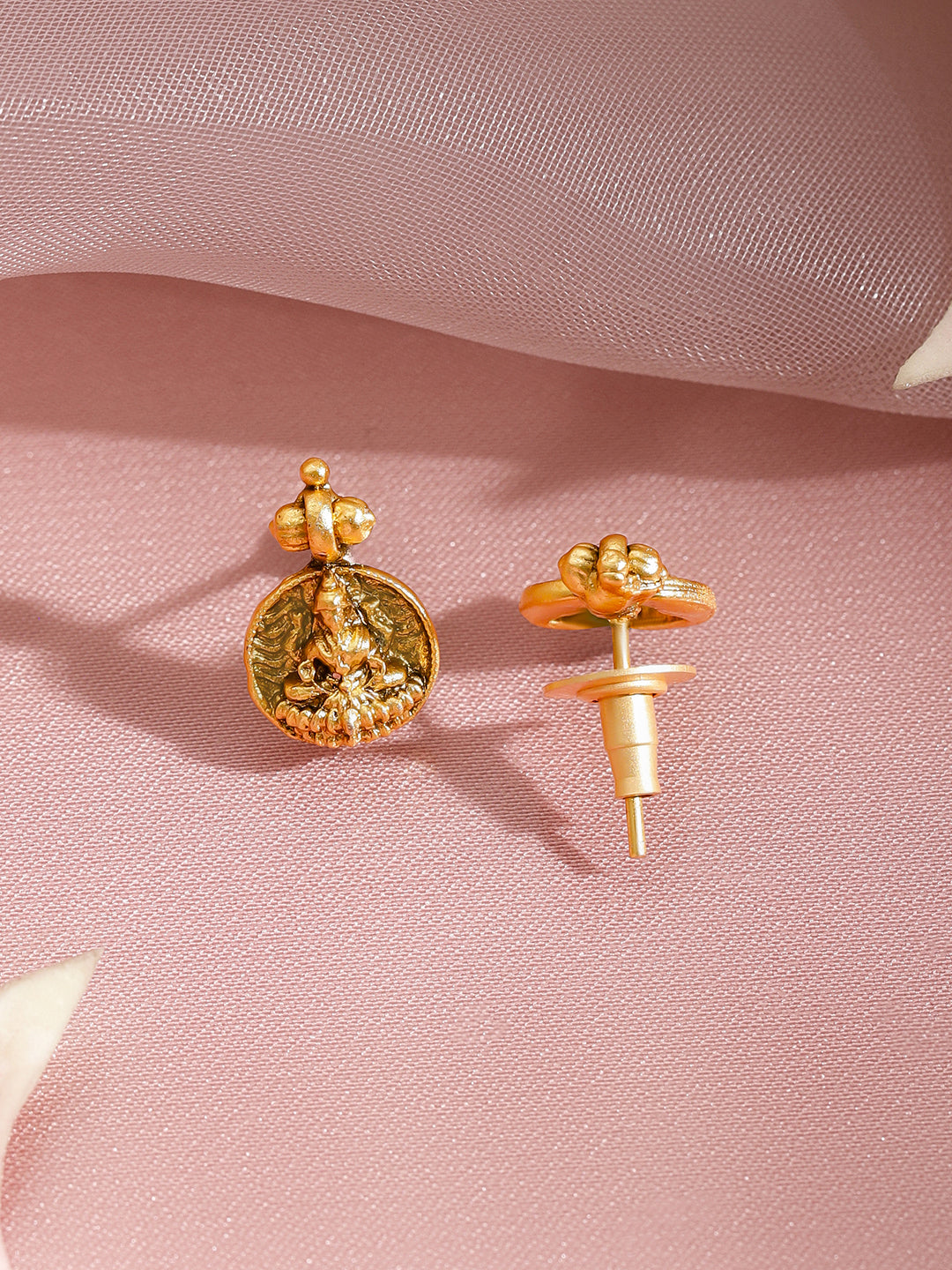 Laxmi Motif Gold Tone Necklace Set フリーサイズ