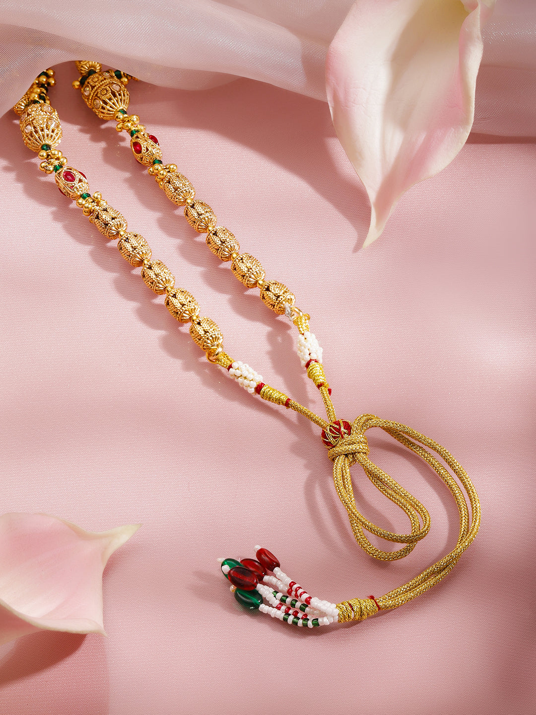 Ethnic Harmony Golden Necklace Set フリーサイズ