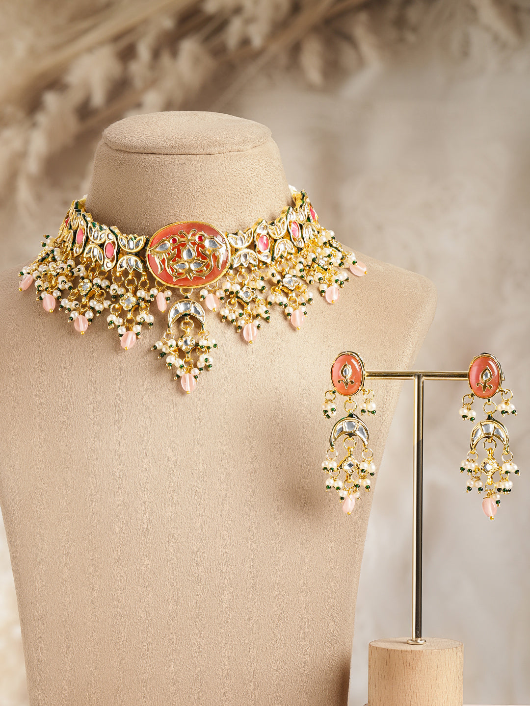 Wedding Glow Pachi Kundan Choker Set フリーサイズ