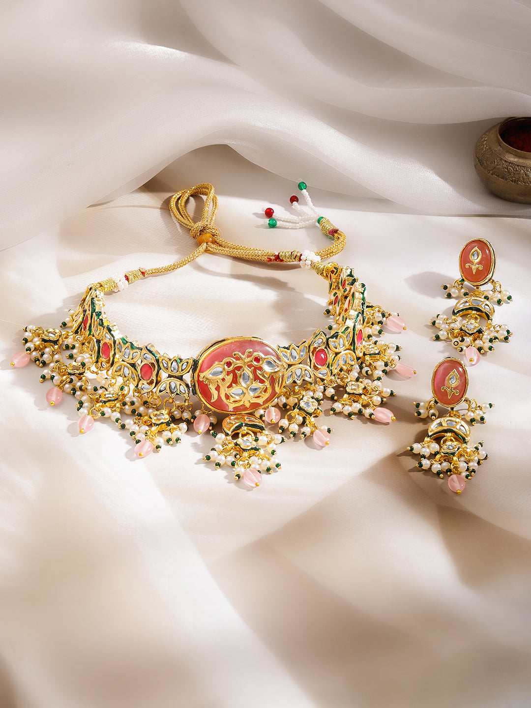 Wedding Glow Pachi Kundan Choker Set フリーサイズ