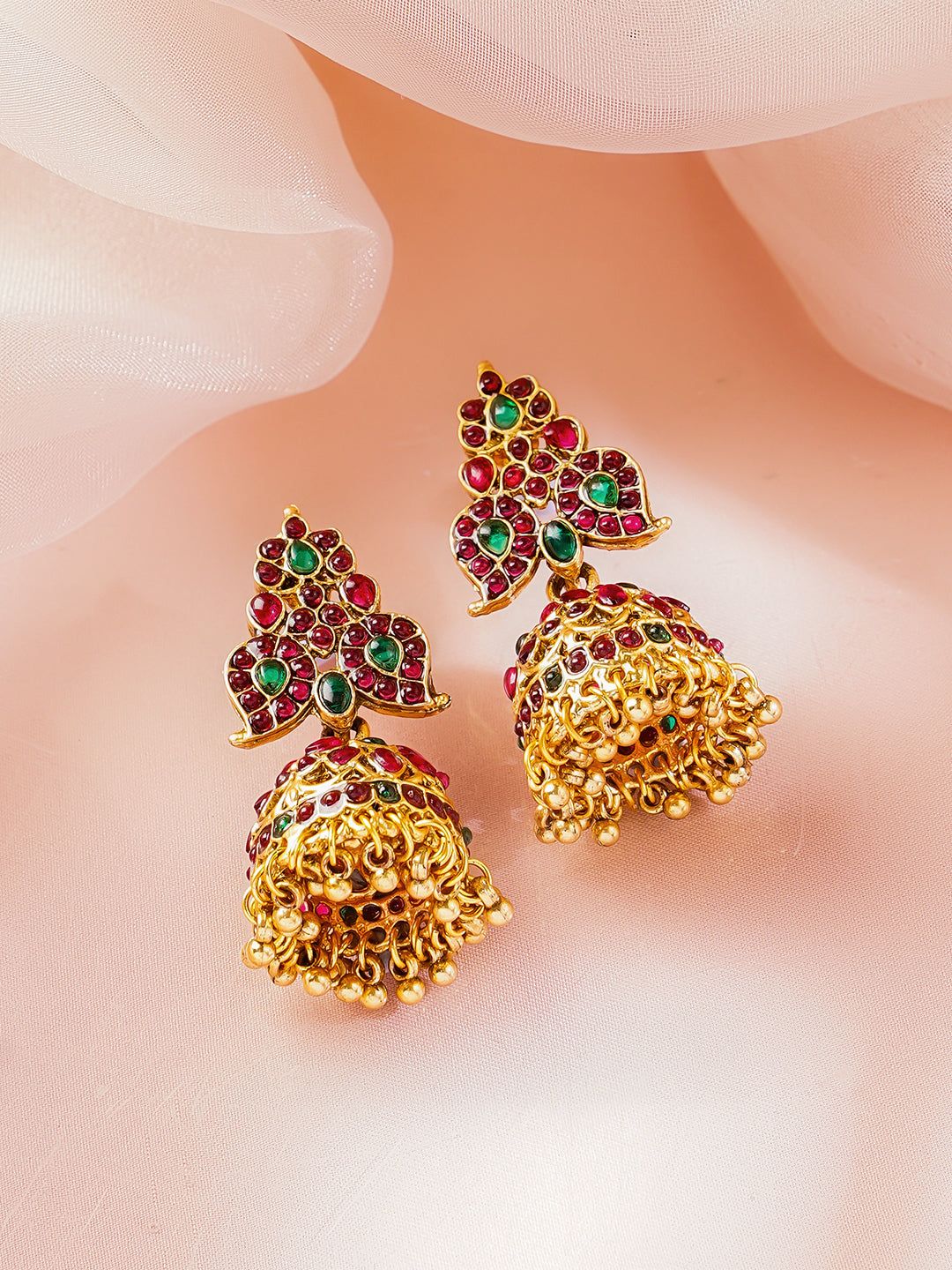 Classic Ruby Emerald Heritage Necklace Set フリーサイズ