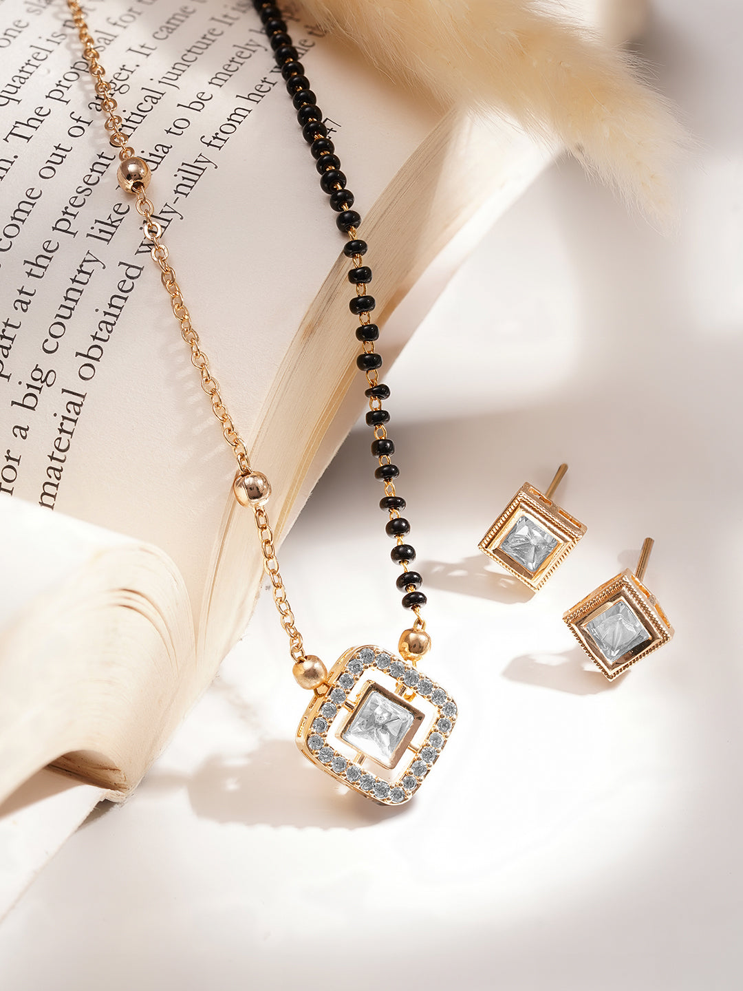 Modern Elegance American Diamond Mangalsutra Set フリーサイズ