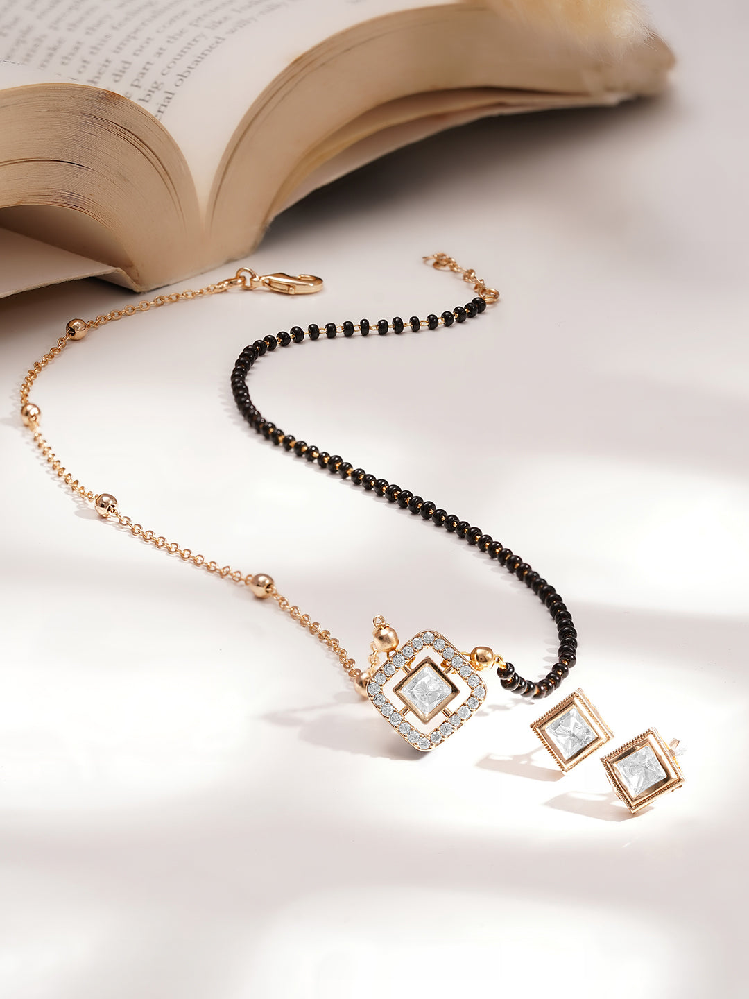 Modern Elegance American Diamond Mangalsutra Set フリーサイズ