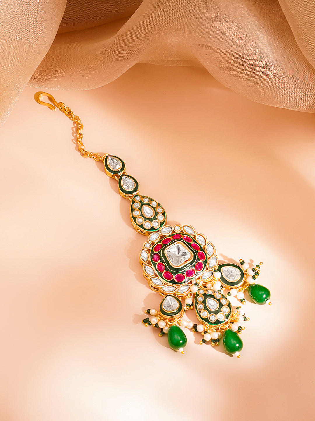 Majestic Bridal Kundan Statement Jewellery Set フリーサイズ