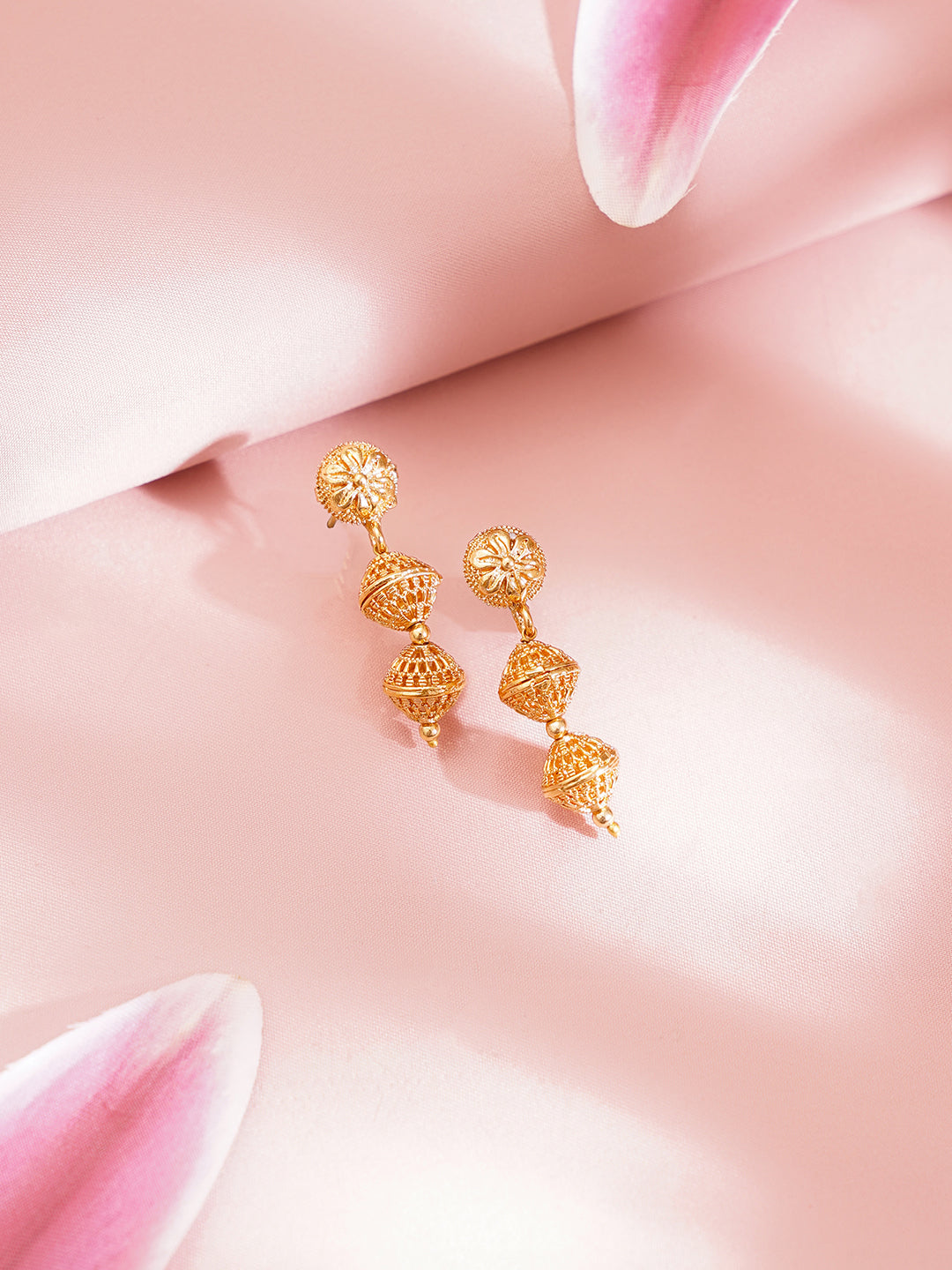 Gold Beaded Traditional Necklace Set フリーサイズ