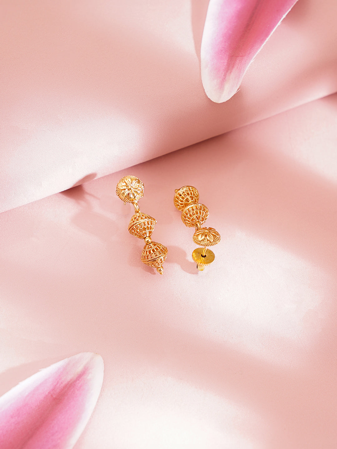 Gold Beaded Traditional Necklace Set フリーサイズ
