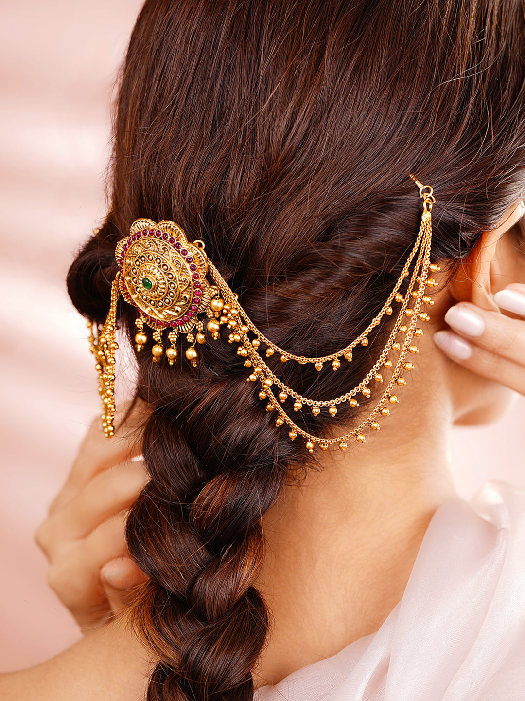 Multi Chain Luxe Statement Hair Accessory フリーサイズ