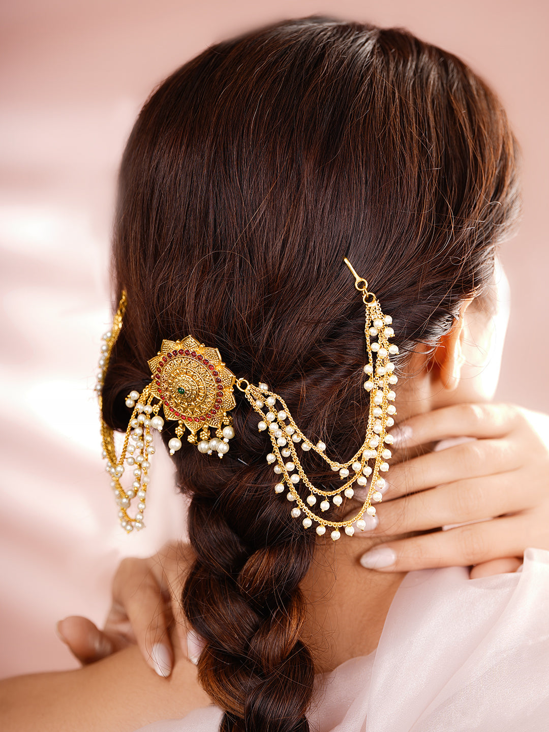 Pearl Multi Chain Hair Accessory フリーサイズ