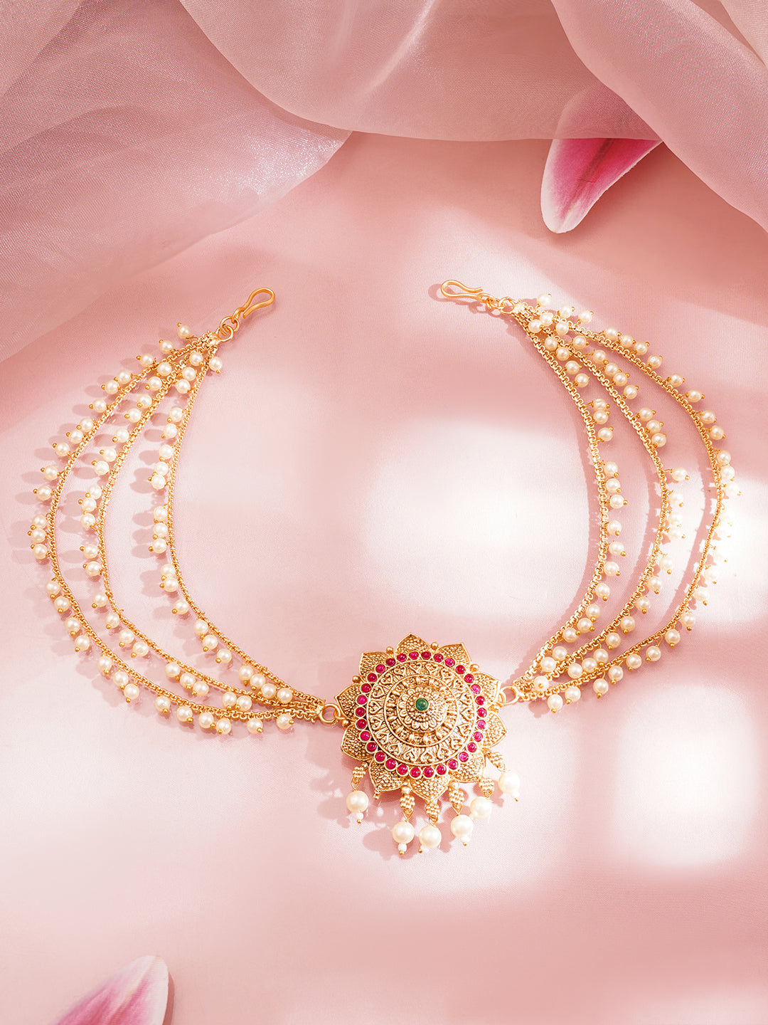 Pearl Multi Chain Hair Accessory フリーサイズ