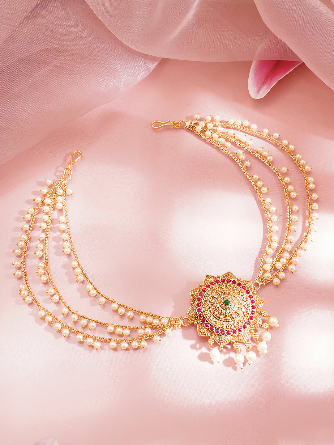 Pearl Multi Chain Hair Accessory フリーサイズ